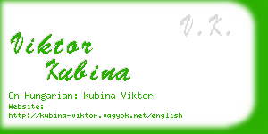 viktor kubina business card